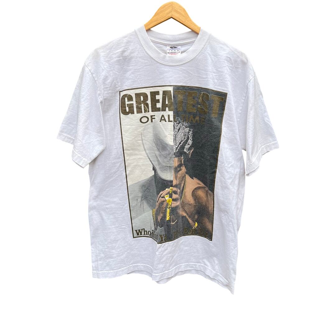 Vintage Y2K Biggie Smalls Tupac Greatest White Shirt XL 23x30 Preowned
